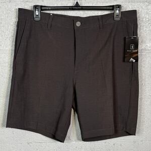 PGA Tour Men's Flat-Front 4-Way Stretch 9" Shorts DK grey Heather, 38 $68